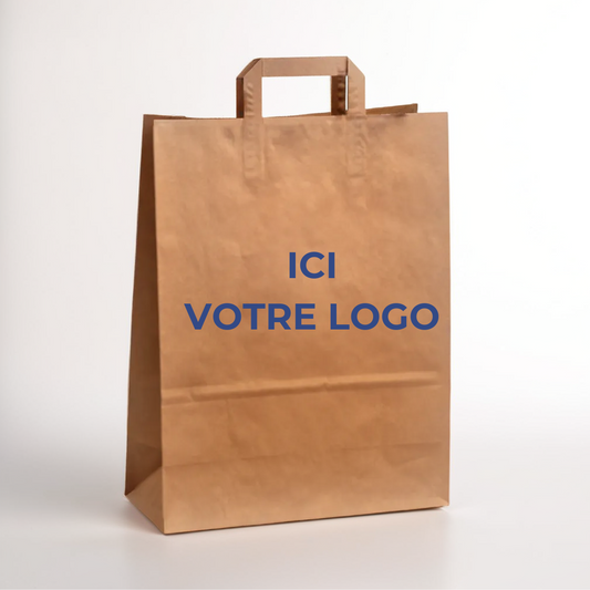 Sacs papier kraft personnalisé Marron PROMOEMBALLAGES