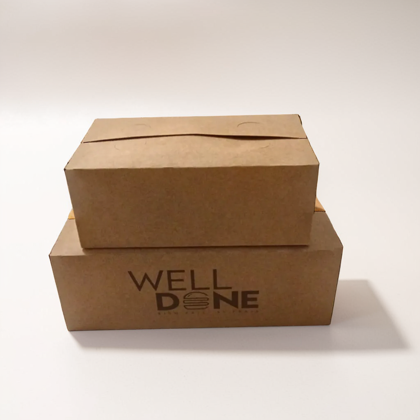 Boîte Take away rectangulaire en carton kraft brun PROMOEMBALLAGES