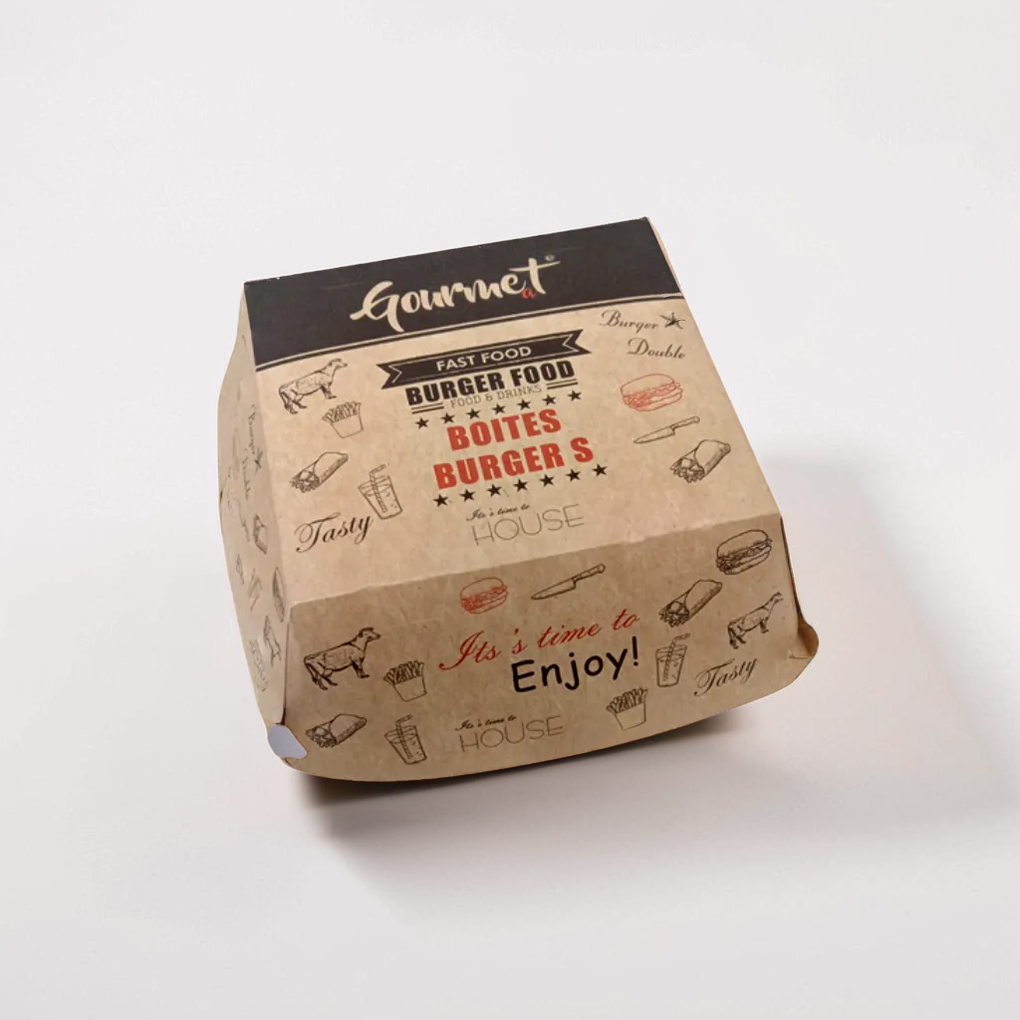 Boîte Burger en carton ingraissable Promo Emballages