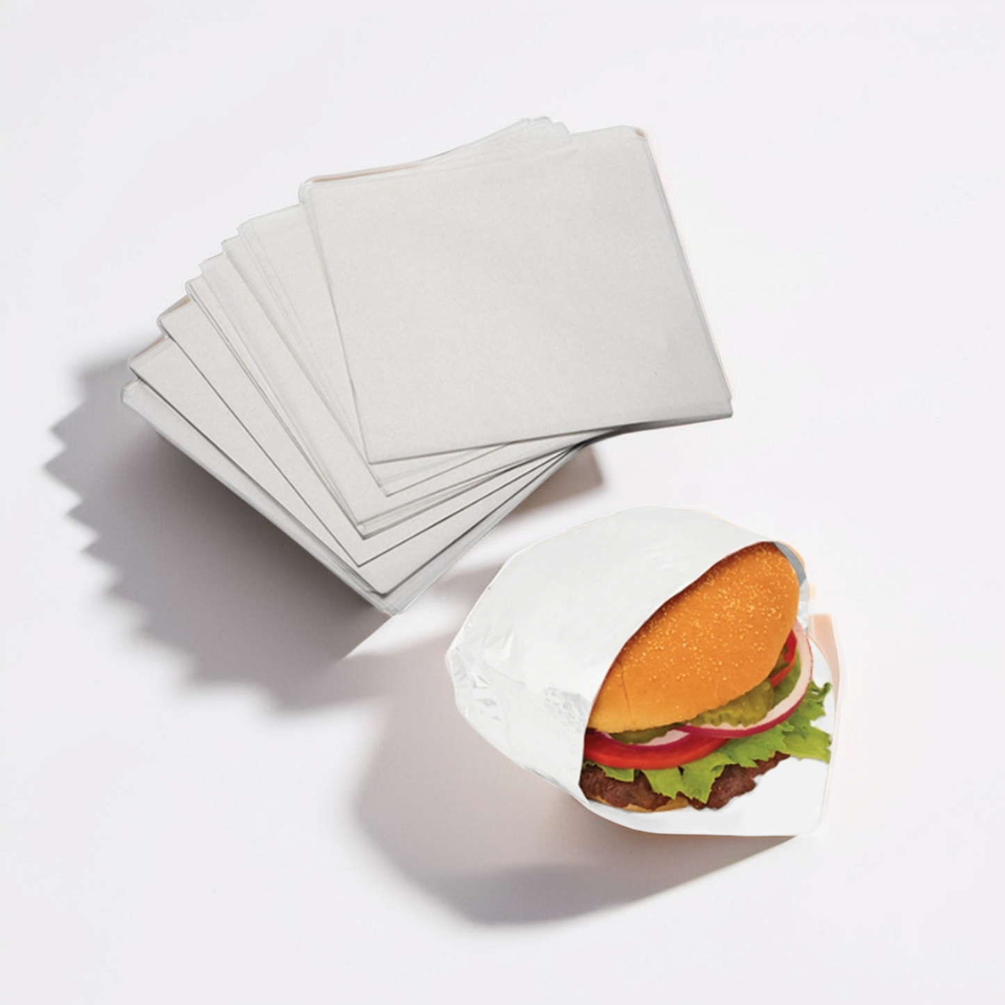 Sachet à burger en papier ingraissable Référence 12+5x16 cm (2000 pièces)